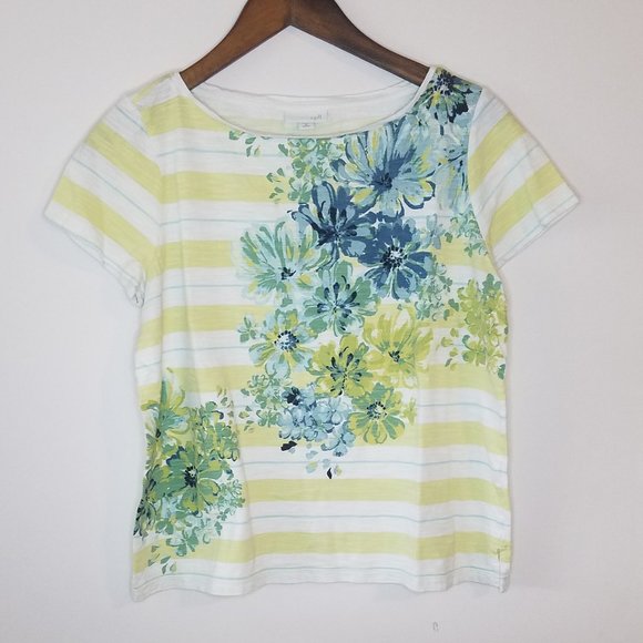 J. Jill Tops - J. Jill Floral Striped Top
